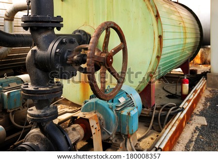 Place in a large industrial boilers outdoors