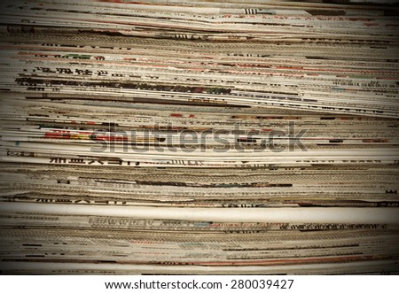 A pile of old newspapers