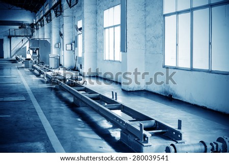 Rail maintenance facility, automated production lines.
