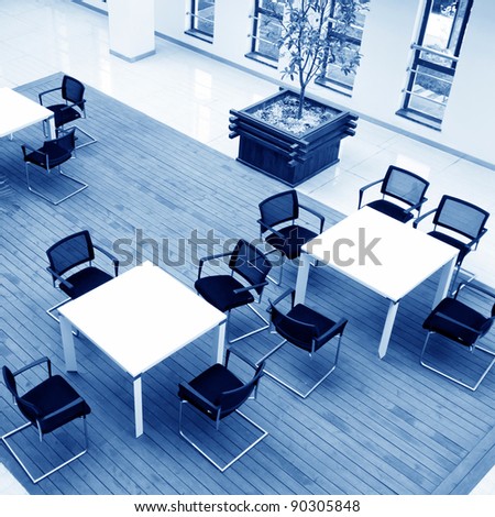 Modern minimalist style lounge, indoor.