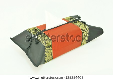 Silk tissue box cover made from Thailand.