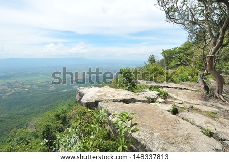 Pah Hum Hod Cliff in Chaiyaphum Province Northeast of Thailand.