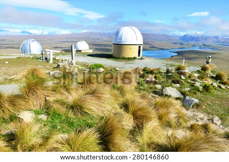 View from Mount John University Observatory (MJUO), The Premier astronomical research observatory in New Zealand.
