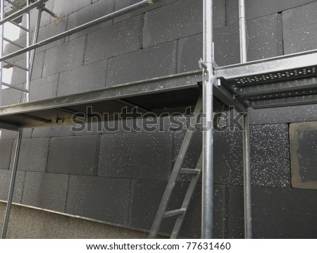 Thermal insulation of building by styrofoam
