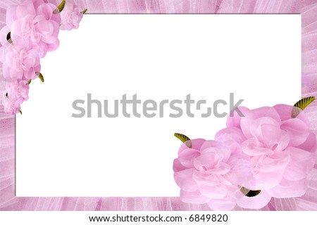 stock photo Textile wedding border pink