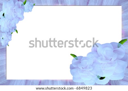 Textile wedding border - blue