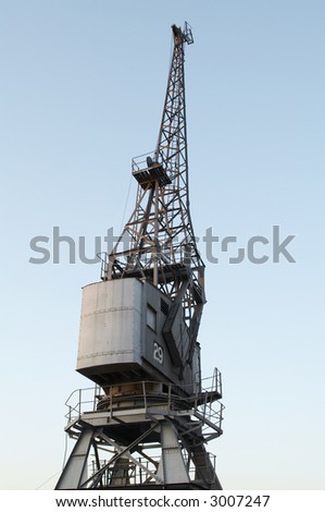 Old crane in Bristol docks, UK