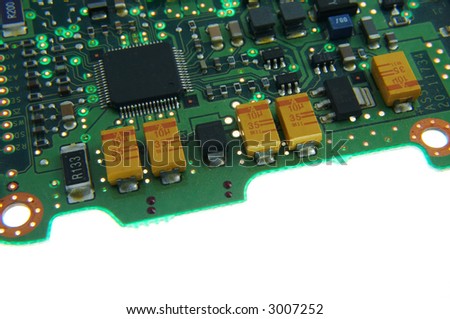 Edge of circuit board - back lit