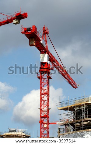 red cranes in bristol, uk