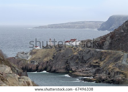 Fort Amherst Lighthouse in Atlantic coast, Newfoundland, Canada