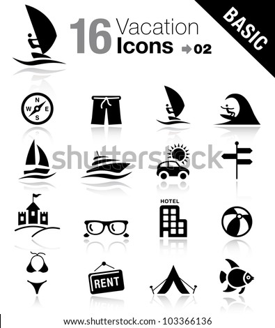 Basic Vacation icons Basic Vacation icons