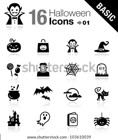 Basic Halloween icons Basic Halloween icons