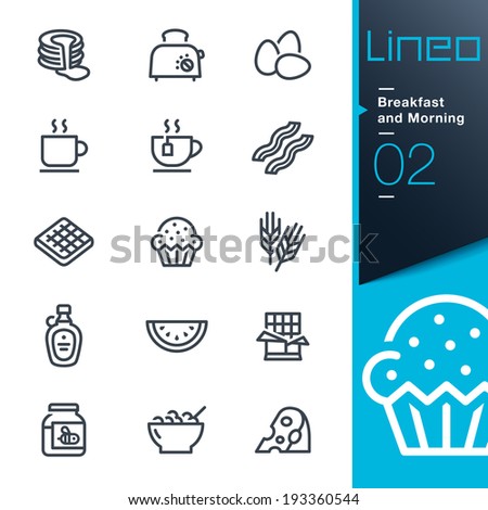 Lineo - Breakfast and Morning outline icons