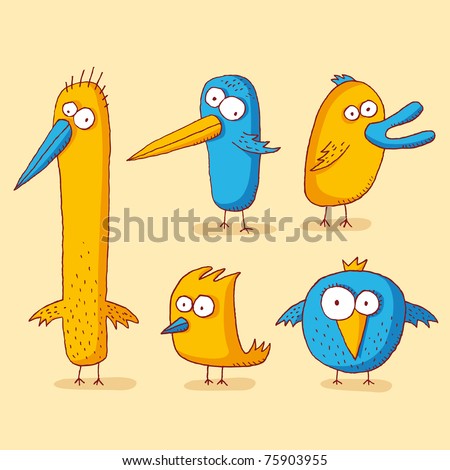 funny birds. stock photo : Funny birds