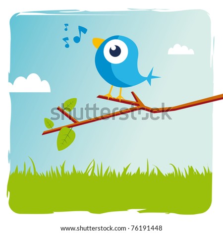 Blue Bird Vector