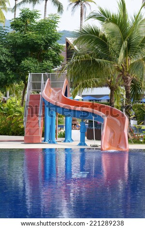 The slides by the pool toy for kids, playground