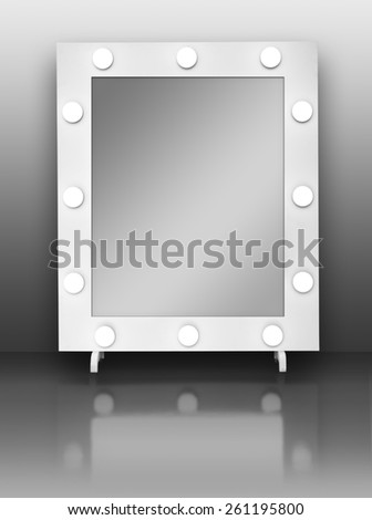 Makeup mirror with bulbs