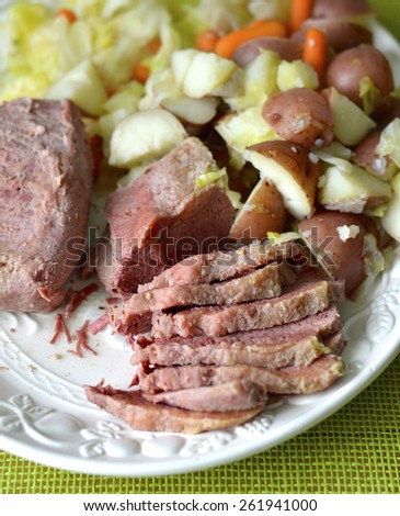 Patrick\'s Day corned beef delicious fresh food.