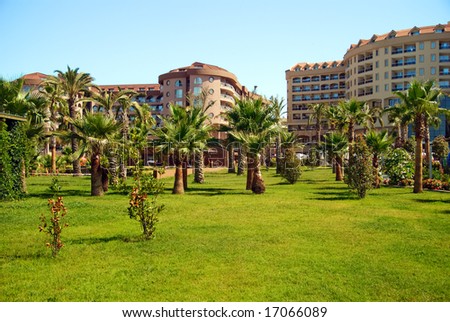 Luxury Turkey hotel park view
