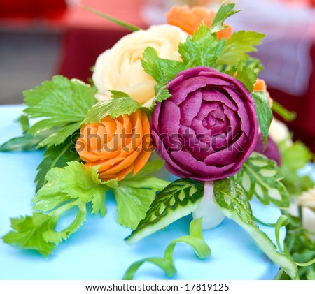 Roses bouquet  made from vegetables