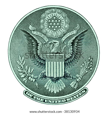 1 dollar bill. seal from one dollar bill