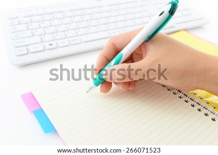 Keyboard with writing utensils