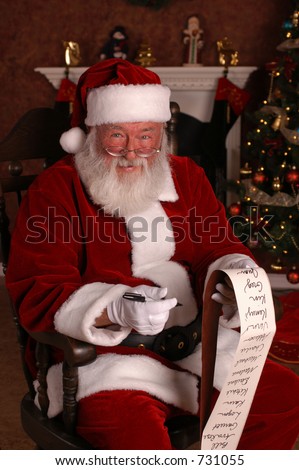 Santa\'s Smiles Big With His list