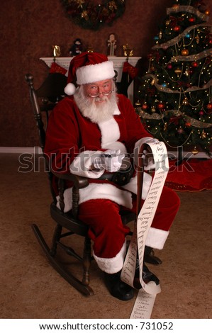 Santa With His Long List