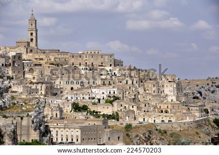 The ancient city of Matera. Basilicata, Italy
