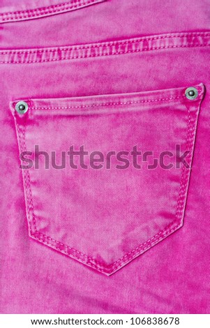 pocket in pink women\'s jeans