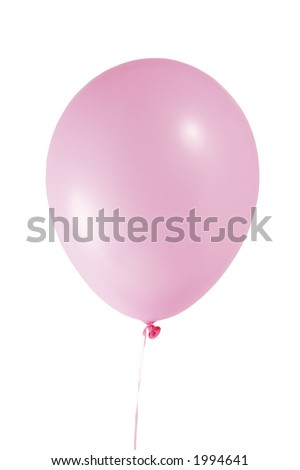 Pink Balloon isolated on white background