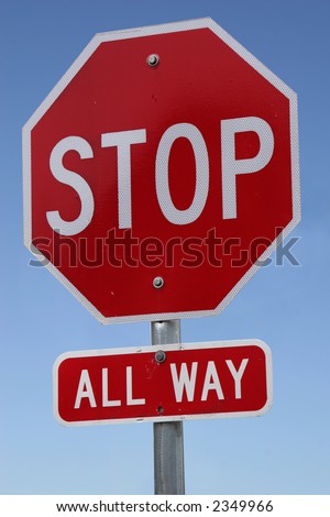 Traffic Sign - Stop - All Way
