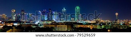 Downtown+dallas+skyline+at+night