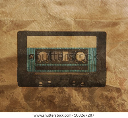 magnetic tape cassette vintage  photo retro style
