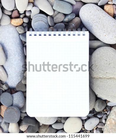 notebook sea rocks