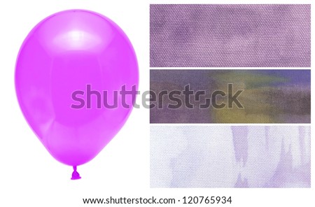 balloons decoration holiday purple abstract watercolor color natural canvas palette background