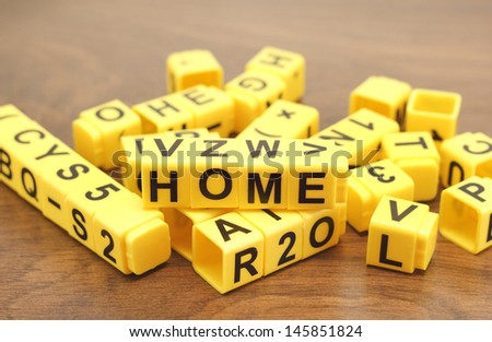 House word puzzle cubes