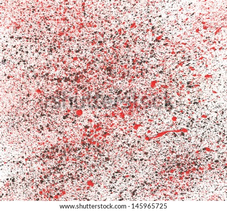 grunge abstraction spray pain black background red blood