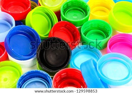 group of multicolored bottle caps