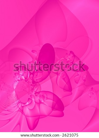 Fractal image of the abstract symbolism of a broken heart.