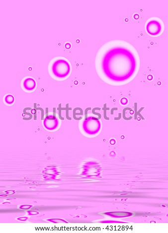 Fractal image depicting many abstract champagne bubbles.