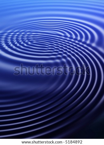 Fractal image of water ripples on a dark pool of water.