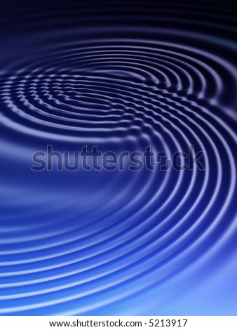 Fractal image of water ripples on a dark pool of water.
