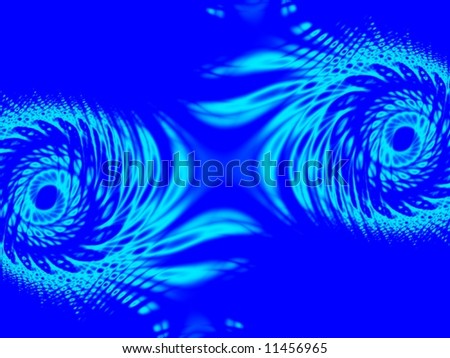 Fractal image of a double hurricane visible from space.