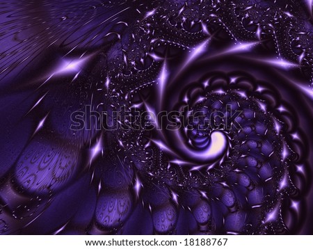 Fractal image depicting a worm hole in deep space.