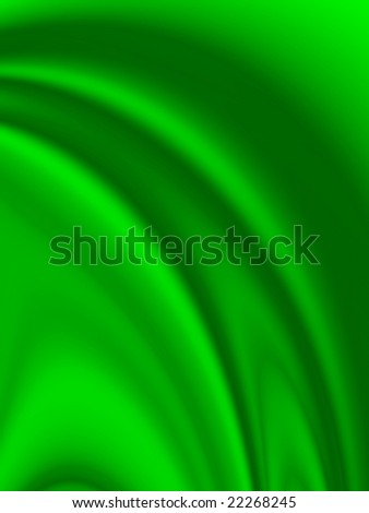 Fractal image of a rippled green satin sheet.