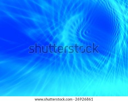 Fractal image of a blue earth from space with ocean, clouds and a hurricane visible.