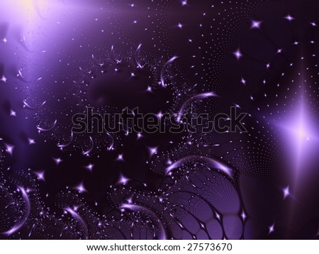 Fractal image depicting a worm hole in deep space.