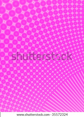 Fractal image of the formation of pink bubbles.