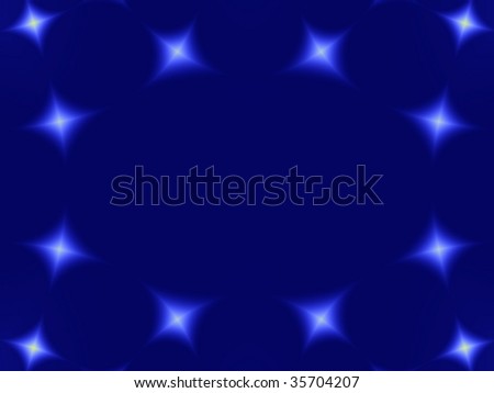 Fractal image of an abstract star galaxy or constellation background border.